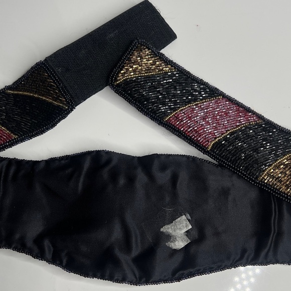 Beaded Bugle Beaded Buttaneere Adjustable Velcro Closure. 35” full length. 3.5” main image 5
